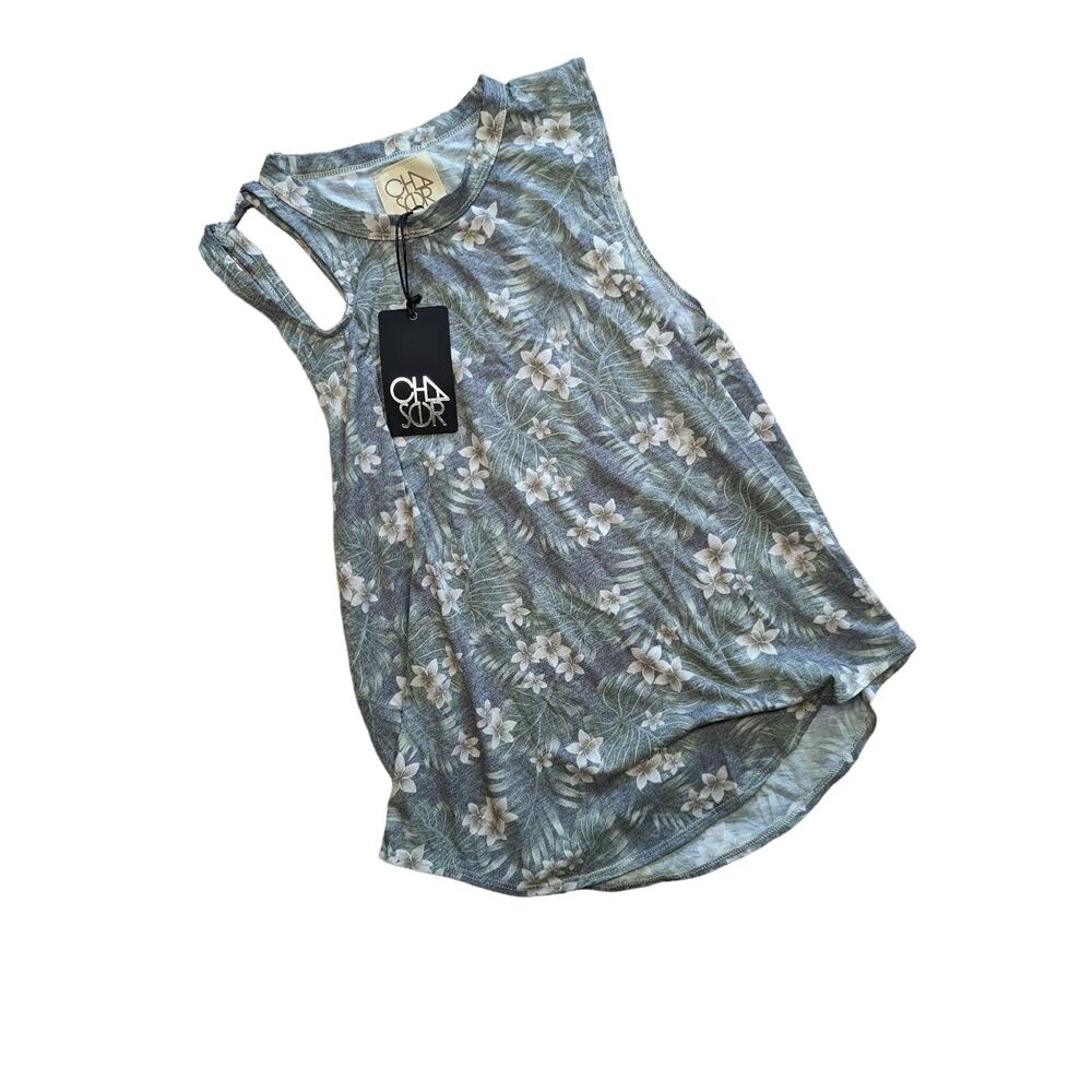NWT Chaser tank top Tropical print Size M